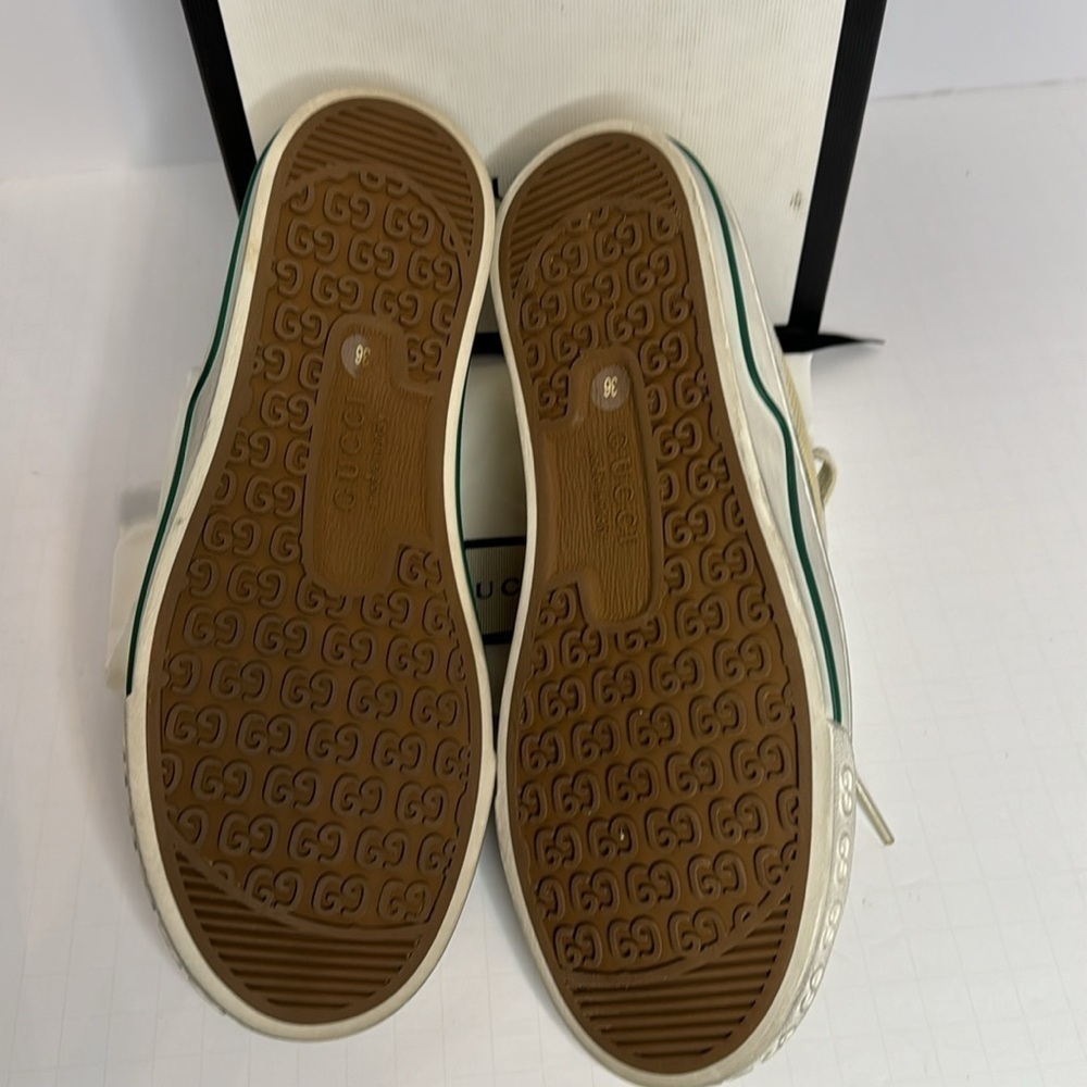 NEW GUCCI “OLD TENNIS TWEED” SNEAKERS Sz. 36 (fits 6.5 or 7) - Picture 4 of 7
